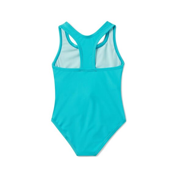 Solid Racerback One Piece Girl's Swimsuit - Picture 2 of 6